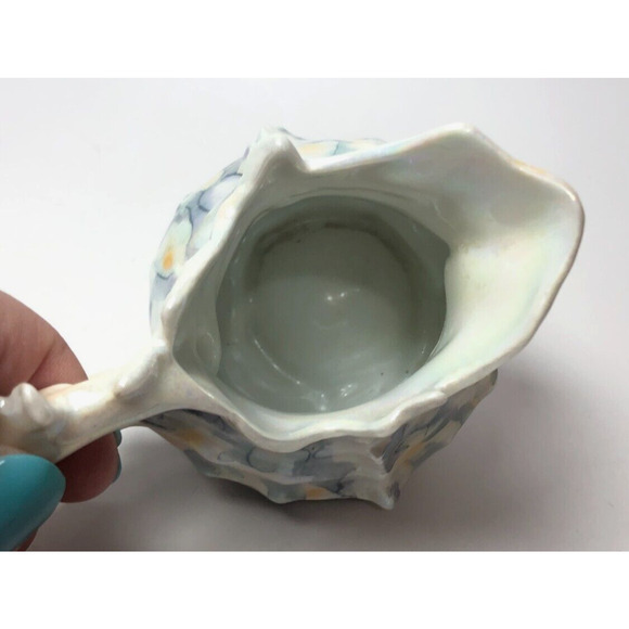 Vintage Royal Bayreuth Bavarian Lustreware Spiky Conch Shell Iridescent Creamer
